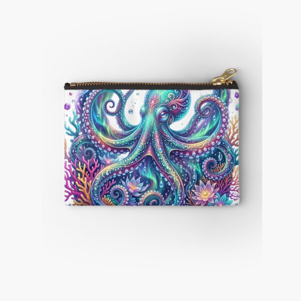Item preview, Octopus with aurora lights designed and sold by kidoramagic.