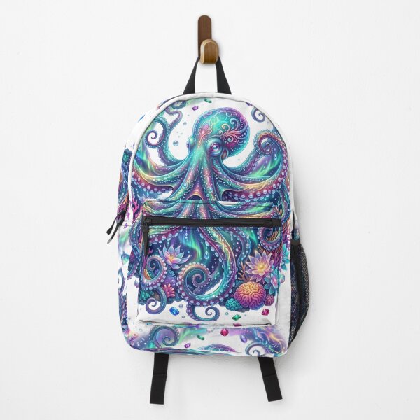 Item preview, Octopus with aurora lights designed and sold by kidoramagic.