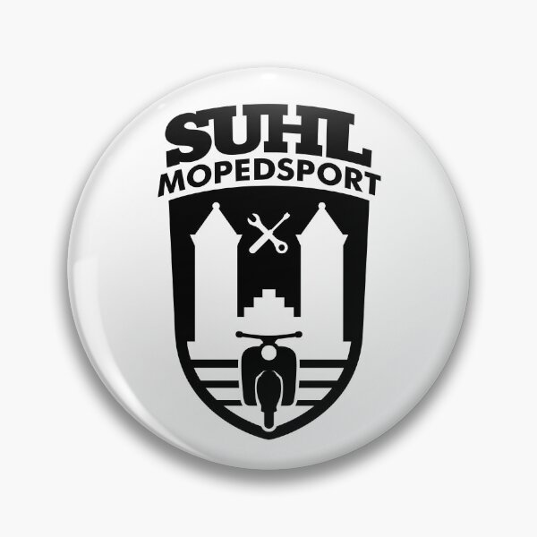 Item preview, Simson Schwalbe Suhl Mopedsport Coat of Arms Logo (black) designed and sold by VEB Ostladen.