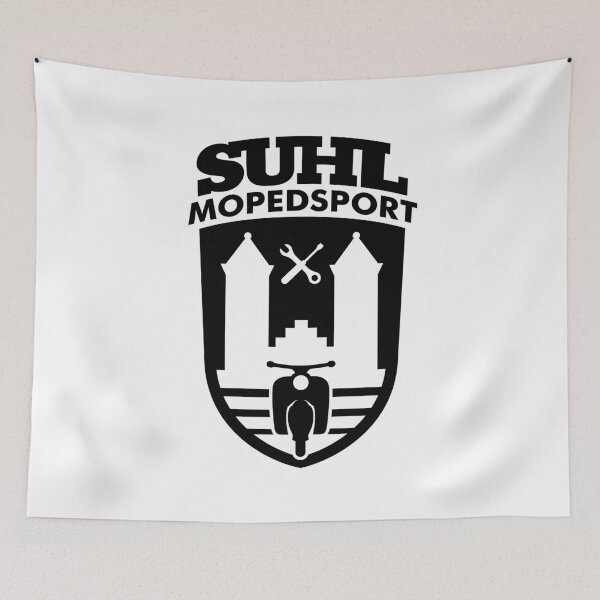 Item preview, Simson Schwalbe Suhl Mopedsport Coat of Arms Logo (black) designed and sold by VEB Ostladen.