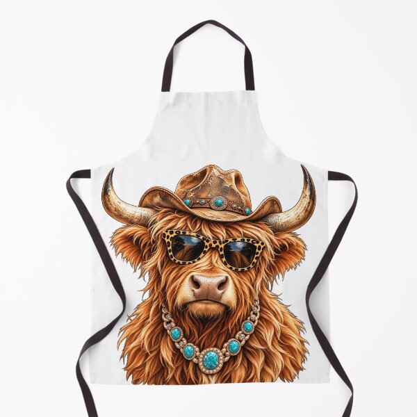 Item preview, Glam Highland Cow Western Cowgirl Leopard Glasses Rhinestone Jewelry designed and sold by 76Valeria.