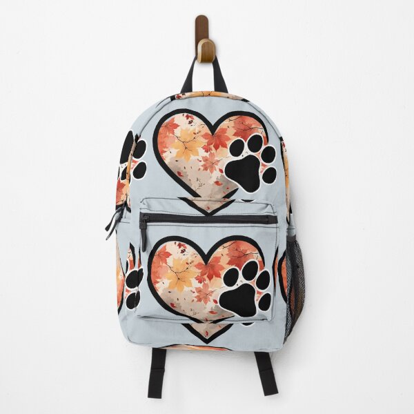 Item preview, Autumn leaves heart with paw print border designed and sold by 247DesignStudio.