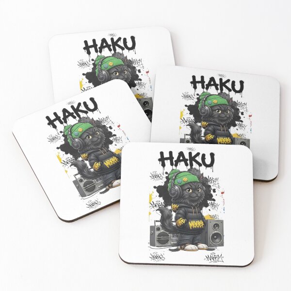 Item preview, Haku Cool Hip Hop Black Cat Streetwear Graffiti  designed and sold by PetalsPaws.