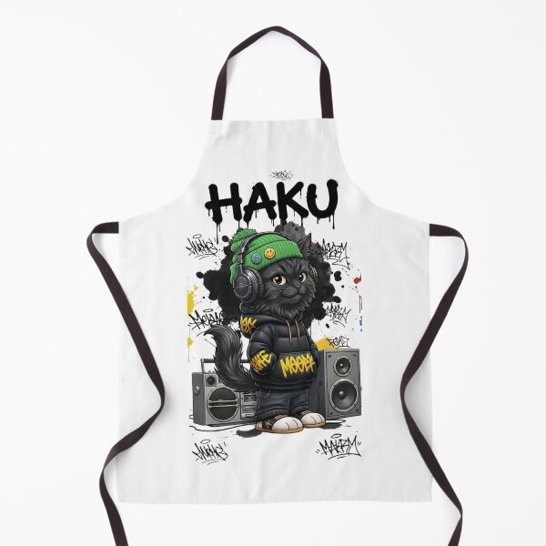 Item preview, Haku Cool Hip Hop Black Cat Streetwear Graffiti  designed and sold by PetalsPaws.