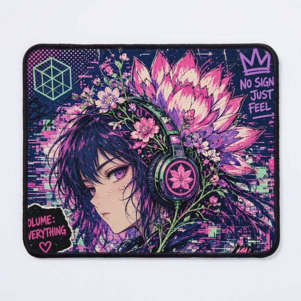 Item preview, Anime Street Art - Bloom In The Static - Cyberpunk Flower designed and sold by JonelleTshirts.