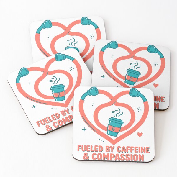 Item preview, Fueled by Caffeine and Compassion Nurse T-Shirt designed and sold by ApparelOutpost.