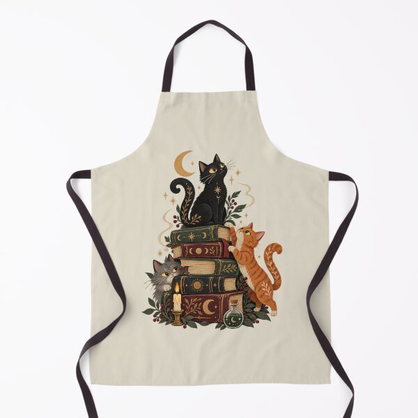 Item preview, Witchy Reading Cats Whimsical Folk Storybook Art designed and sold by AmiGraph.