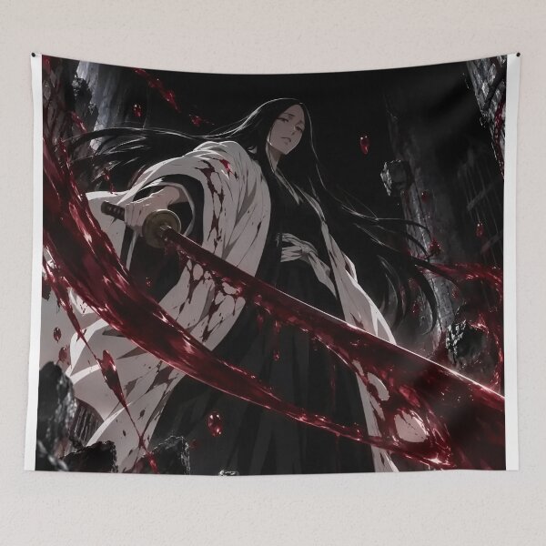 Item preview, Crimson Blade Samurai – Dark Blood Moon Warrior Gothic Anime Inspired Art designed and sold by Dyan4.