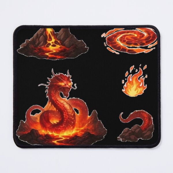 Item preview, Volcanic Lava Fire Dragon Sticker Art designed and sold by Ammeluk.