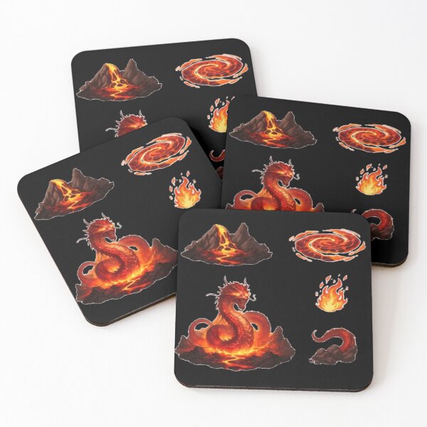 Item preview, Volcanic Lava Fire Dragon Sticker Art designed and sold by Ammeluk.