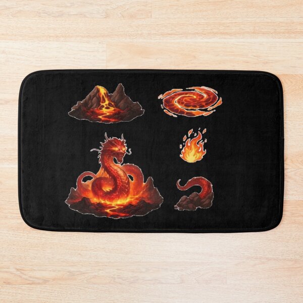 Item preview, Volcanic Lava Fire Dragon Sticker Art designed and sold by Ammeluk.