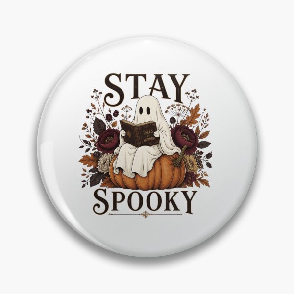 Item preview, Stay Spooky Vintage Ghost Reader Autumn Art designed and sold by Créative touche .