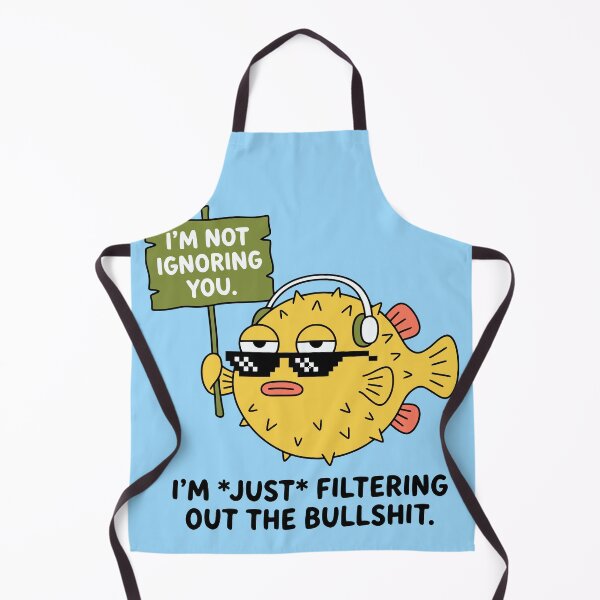 Item preview, Funny Pufferfish Filtering Out The Bullshit Meme Quote designed and sold by Amir Faysal.