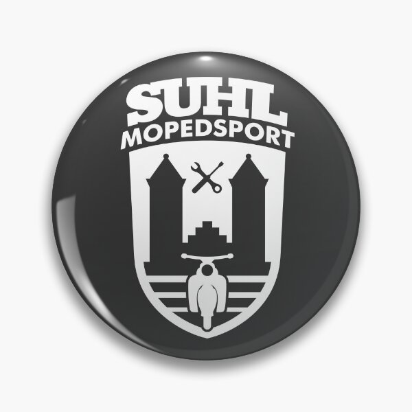 Item preview, Simson Star Sperber Habicht Suhl Mopedsport Coat of Arms Logo (white) designed and sold by VEB Ostladen.