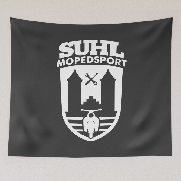 Item preview, Simson Star Sperber Habicht Suhl Mopedsport Coat of Arms Logo (white) designed and sold by VEB Ostladen.