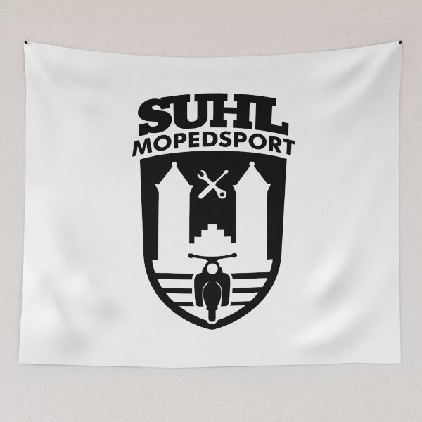 Item preview, Simson Star Sperber Habicht Suhl Mopedsport Coat of Arms Logo (black) designed and sold by VEB Ostladen.