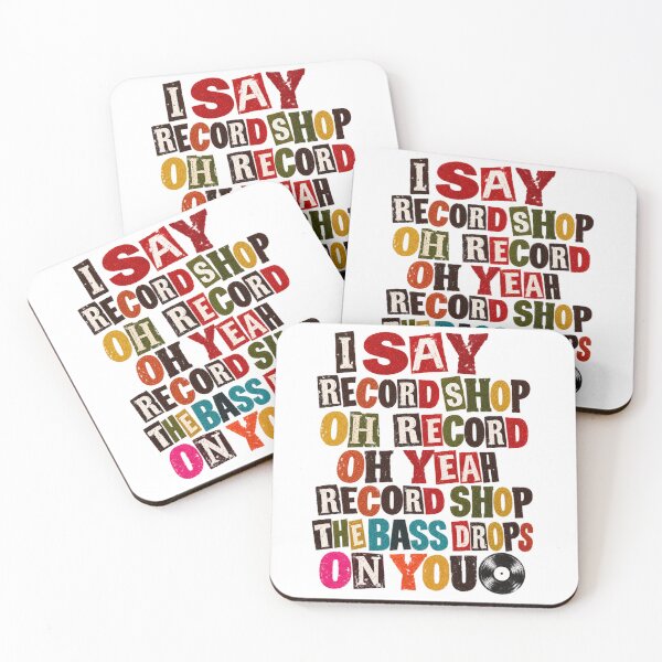 Item preview, Record Shop Bass Drops On You Typography designed and sold by BASS-CULTURE.