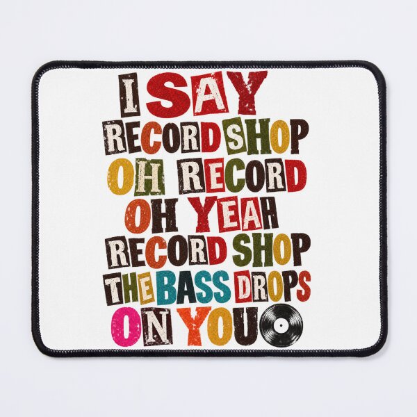 Item preview, Record Shop Bass Drops On You Typography designed and sold by BASS-CULTURE.