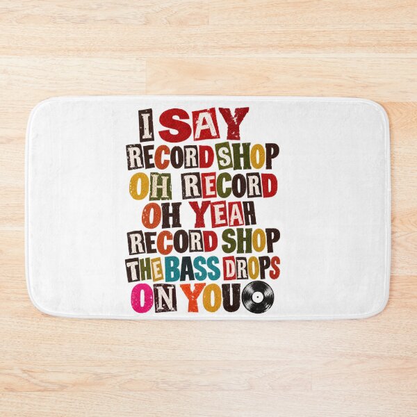 Item preview, Record Shop Bass Drops On You Typography designed and sold by BASS-CULTURE.