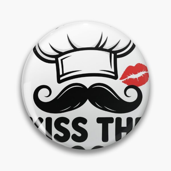 Item preview, Kiss the Cook Funny Chef Hat Mustache T-Shirt designed and sold by ApparelOutpost.