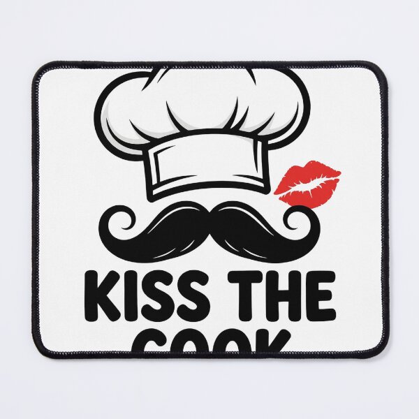 Item preview, Kiss the Cook Funny Chef Hat Mustache T-Shirt designed and sold by ApparelOutpost.