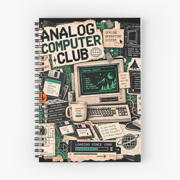 Item preview, Vintage Analog Computer Club Retro Tech designed and sold by MysticCanvasAi.