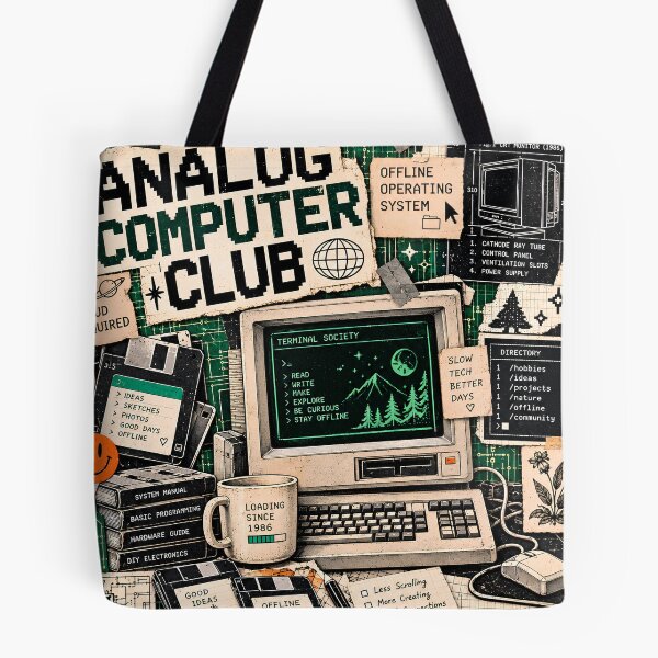 Item preview, Vintage Analog Computer Club Retro Tech designed and sold by MysticCanvasAi.