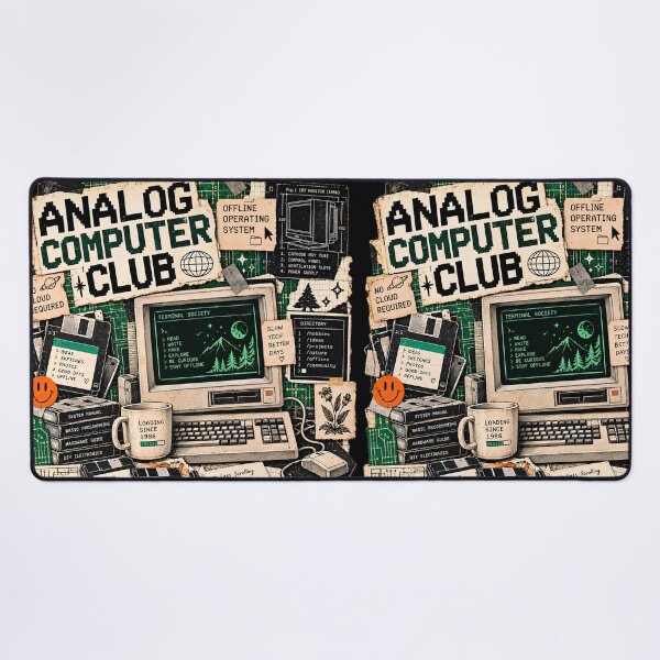 Item preview, Vintage Analog Computer Club Retro Tech designed and sold by MysticCanvasAi.