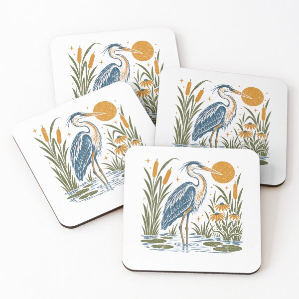 Item preview, Vintage Heron Marsh Wildlife Nature Bird designed and sold by Moizento.