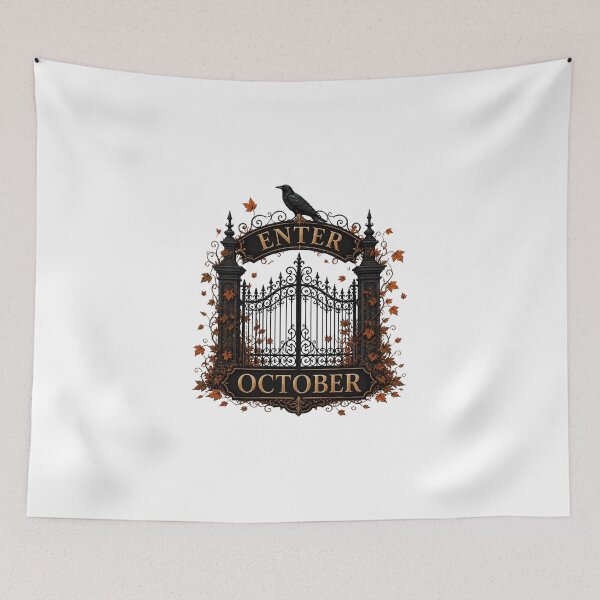 Item preview, Enter October Vintage Gothic Gate Autumn Art designed and sold by Créative touche .