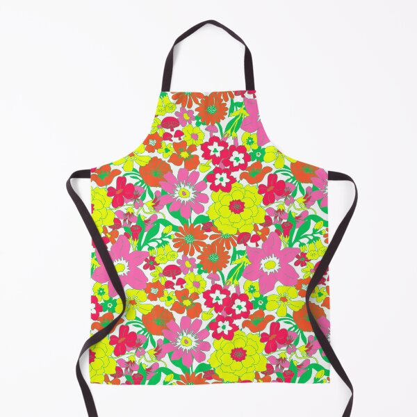 Item preview, Retro Mushroom Floral in White + Neon designed and sold by YesterdayColl.