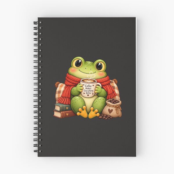 Item preview, Cute Coffee Frog – Cozy Caffeine Lover designed and sold by Morty'sArt.