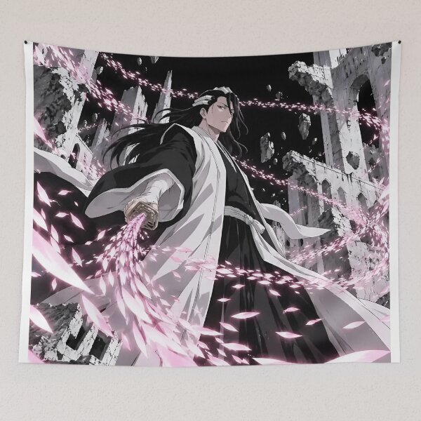 Item preview, Petal Storm Samurai – Elegant Pink Blossom Sword Warrior Dark Fantasy Art designed and sold by Dyan4.