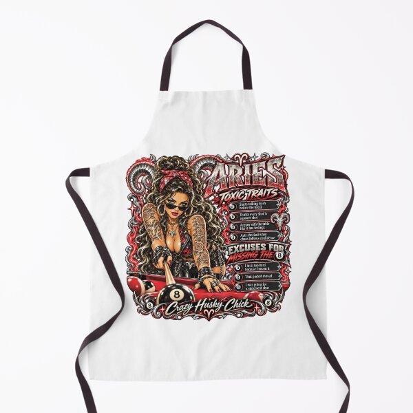 Item preview, Aries Pool Player Toxic Traits & 8 Ball Excuses | Crazy Husky Chick designed and sold by Crazyhuskychick.