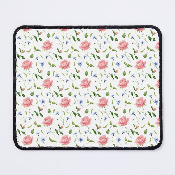 Item preview, Pink Peonies and Blue Cornflowers designed and sold by White Rabbit Design .