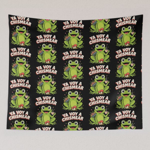 Item preview, Ya Voy a Chismear Cottagecore Spanish Frog Meme designed and sold by Redgiant87x.