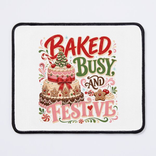 Item preview, Baked Busy and Festive Christmas Baking Cake designed and sold by JoyfullyOffbeat.
