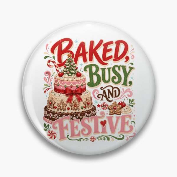 Item preview, Baked Busy and Festive Christmas Baking Cake designed and sold by JoyfullyOffbeat.