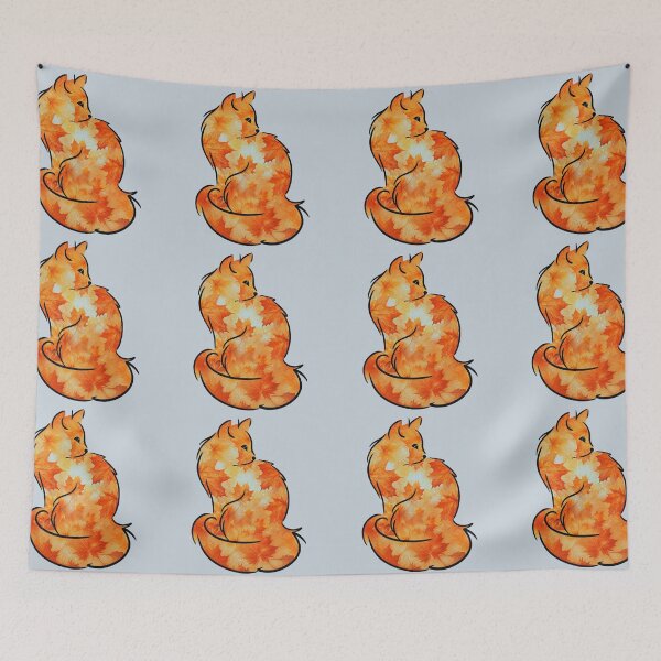 Item preview, Autumn leaves/blue sky cat designed and sold by 247DesignStudio.