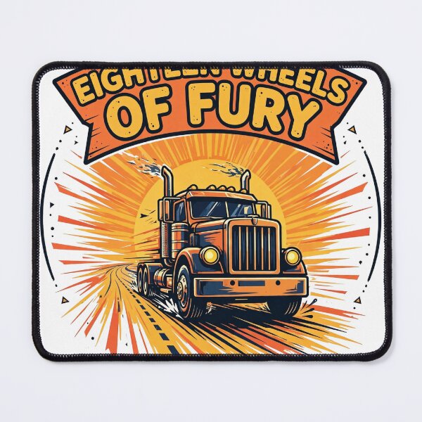 Item preview, Eighteen Wheels of Fury Funny Trucker T-Shirt designed and sold by ApparelOutpost.