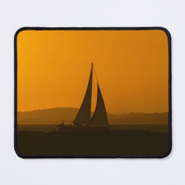Item preview, Golden Sunset Sailboat Silhouette Fine Art Print designed and sold by ThaCriações.