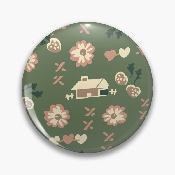 Item preview, 30's Farmhouse Ditsy Floral in Green + Blush Beige designed and sold by YesterdayColl.