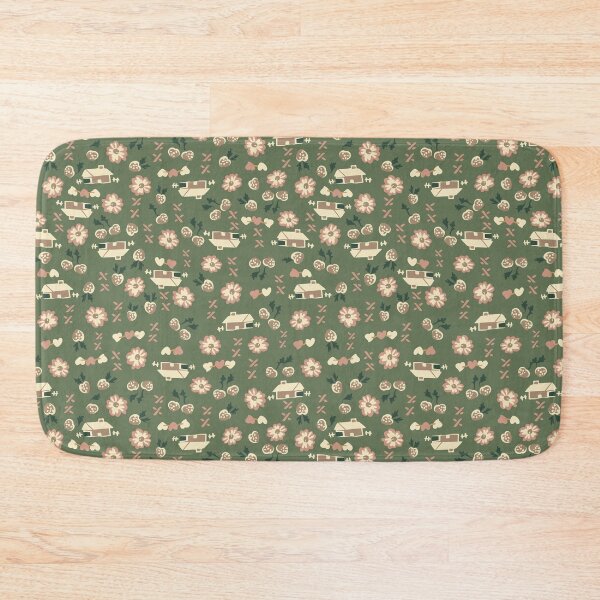 Item preview, 30's Farmhouse Ditsy Floral in Green + Blush Beige designed and sold by YesterdayColl.