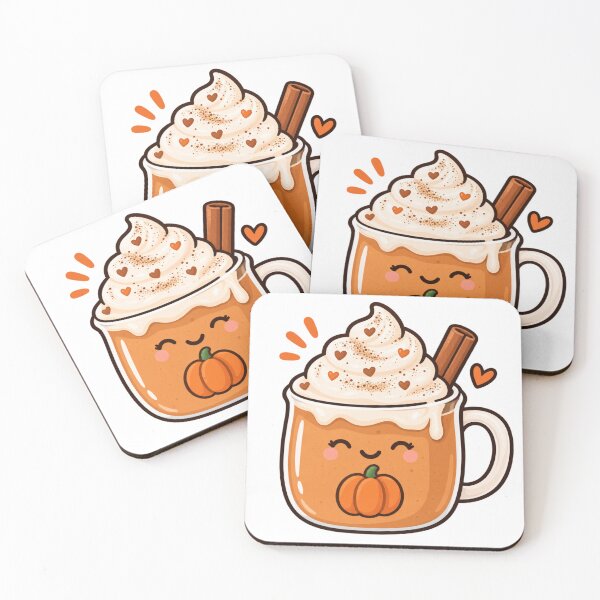 Item preview, Cute Kawaii Pumpkin Spice Fall Drink designed and sold by pincelycolores.