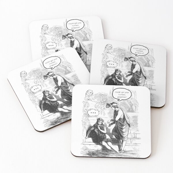 Item preview, "Could I Get Your Number Gorgeous Vintage Renaissance Art designed and sold by The Lady Goblin's Goods.