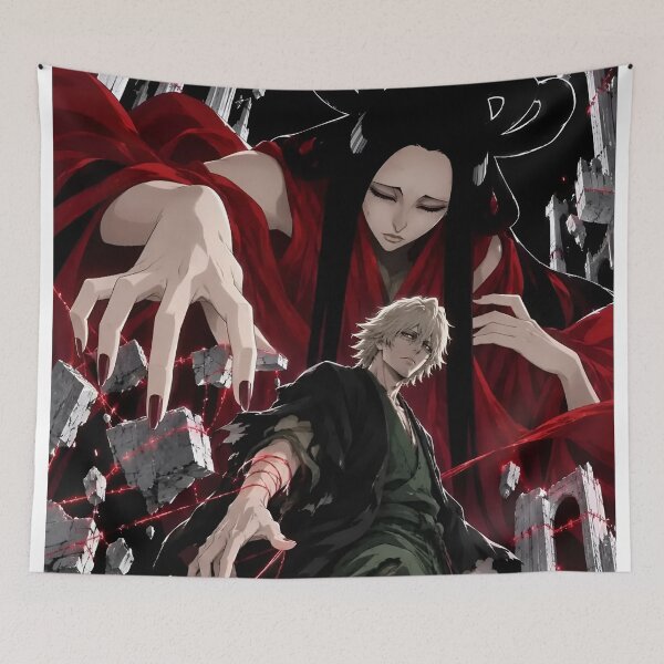 Item preview, Crimson Thread Warrior – Dark Fantasy Swordsman and Demoness Anime Art designed and sold by Dyan4.