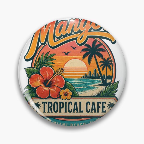 Item preview, Mangos Tropical Cafe Miami Beach Florida Vibrant Beach Vibes Design designed and sold by Pokenus.