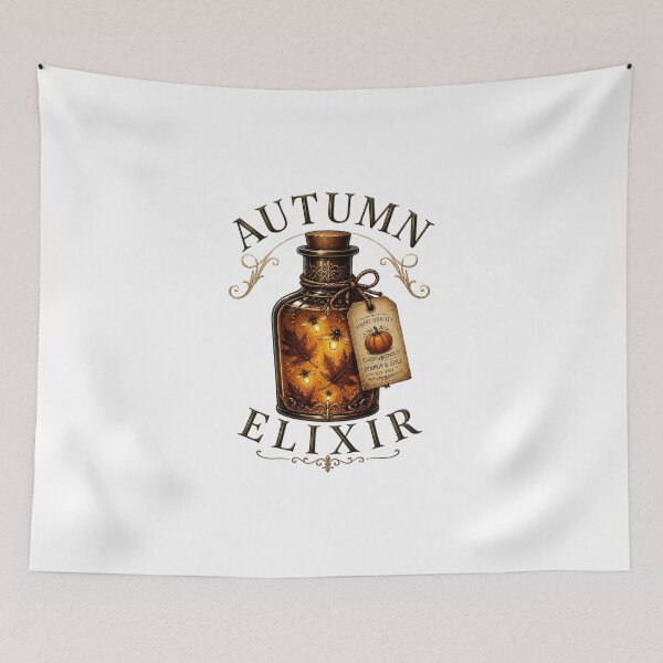 Item preview, Vintage Apothecary Autumn Elixir Glowing Bottle Art designed and sold by Créative touche .