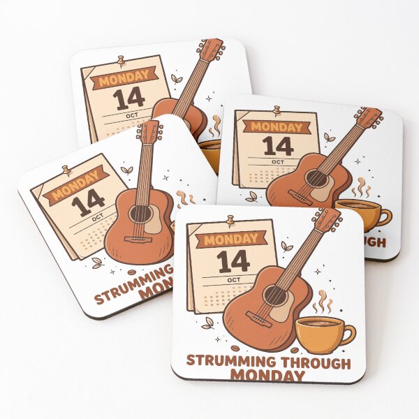 Item preview, Strumming Through Monday Funny Guitar Player T-Shirt designed and sold by ApparelOutpost.