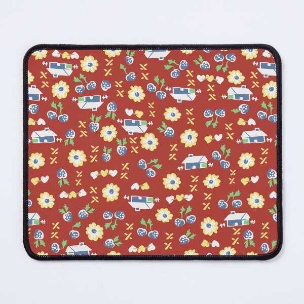 Item preview, 30's Farmhouse Ditsy Floral in Brick Red designed and sold by YesterdayColl.